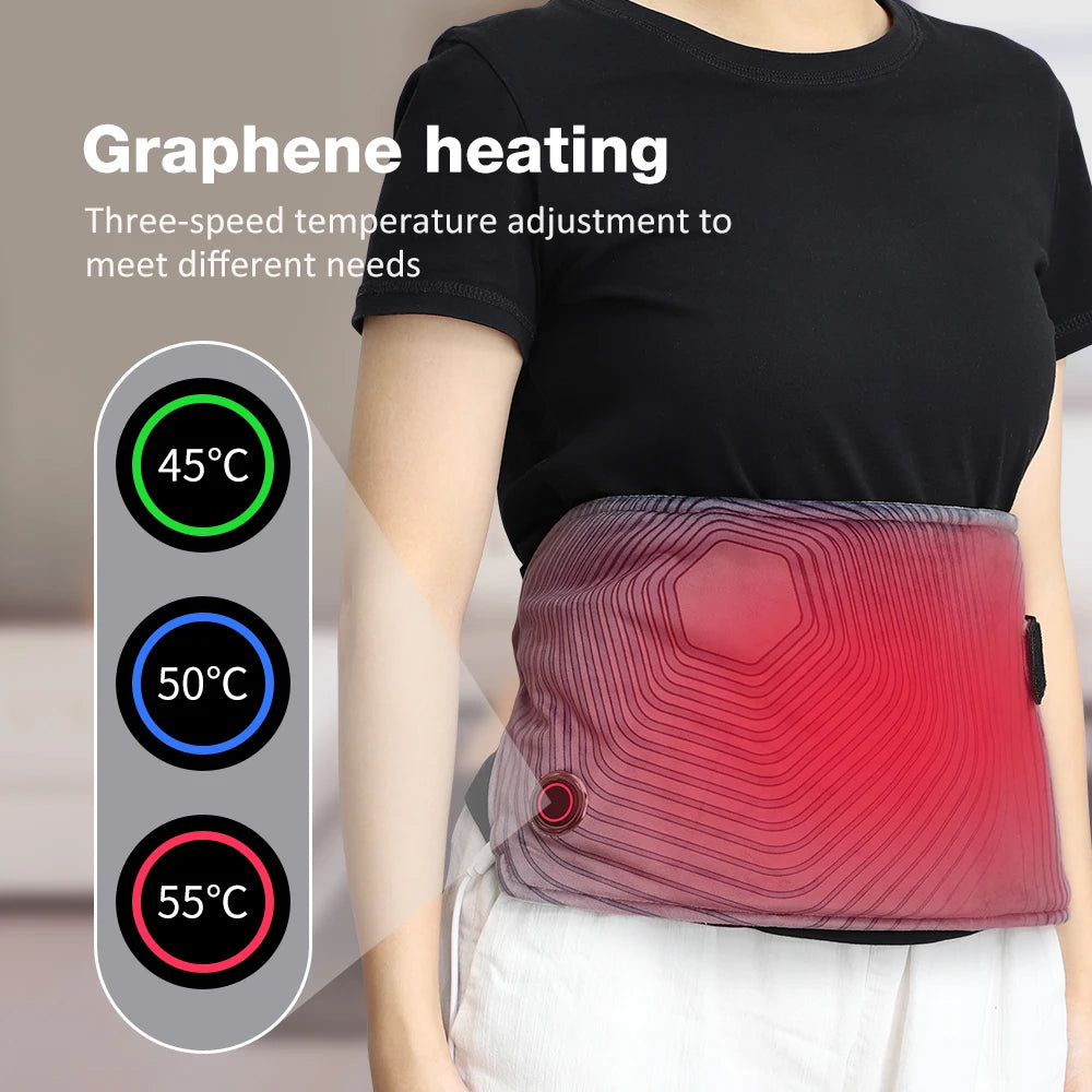 3/9/10 Levels Graphene Heating Uterus Warming Belt Menstrual Heating Pad For Menstrual Cramp Lumbar Uncomfortable Health Care