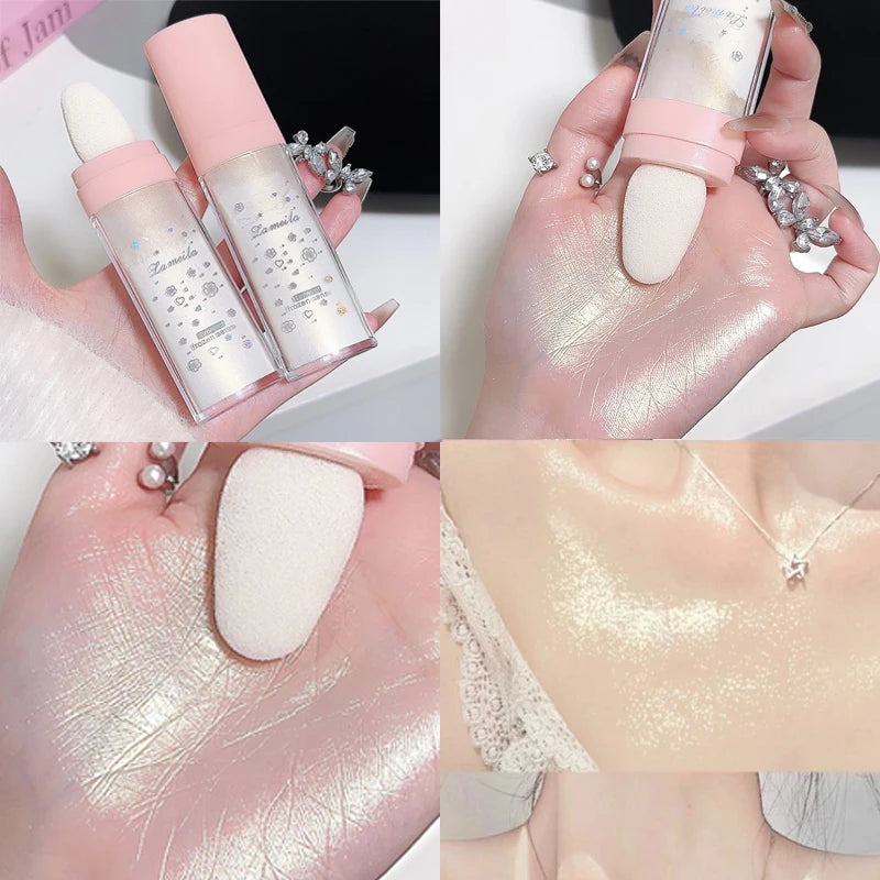 Body & Face Highlighting Powder Diamond Shine Ultra-fine Pearls Highlighter Champagne Gold Face Clavicle Body Brightening Powder