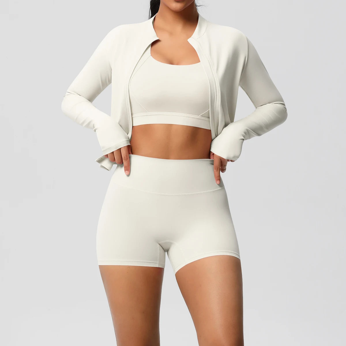 3PCS Yoga Set Nude Feeling Workout Sets Women Tracksuit Gym Push Up Fitness Running Workout Sportwear Sport Bra Leggings Suit
