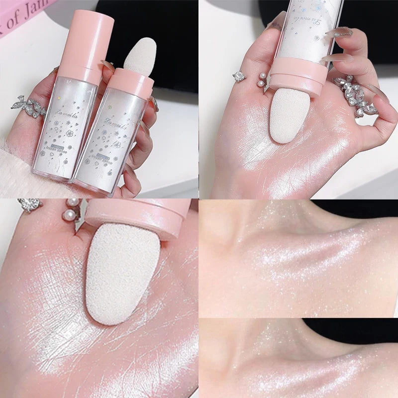 Body & Face Highlighting Powder Diamond Shine Ultra-fine Pearls Highlighter Champagne Gold Face Clavicle Body Brightening Powder