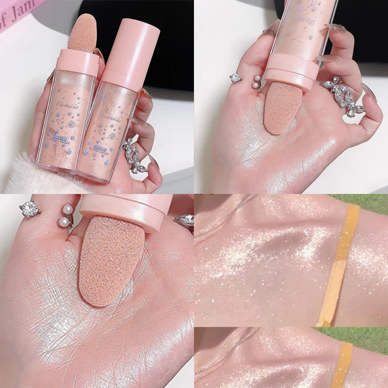 Body & Face Highlighting Powder Diamond Shine Ultra-fine Pearls Highlighter Champagne Gold Face Clavicle Body Brightening Powder